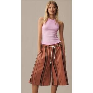 NWOT Pilcro Anthropologie Cropped PJ Wide Leg Jeans